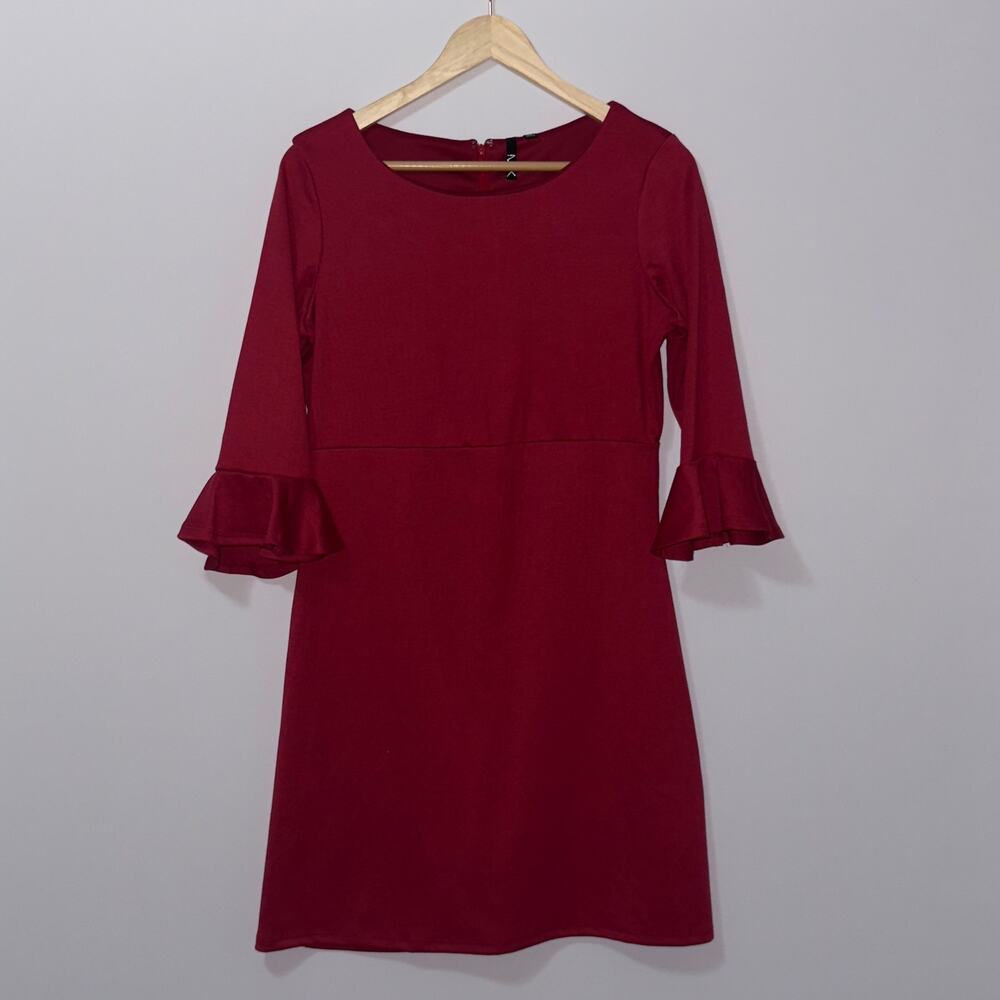 MLK Women’s Red Bell Sleeve Dress Size Medium